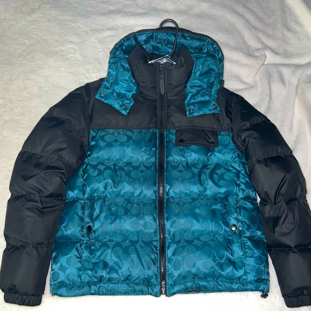 Coach Signature Hooded Puffer Jacket